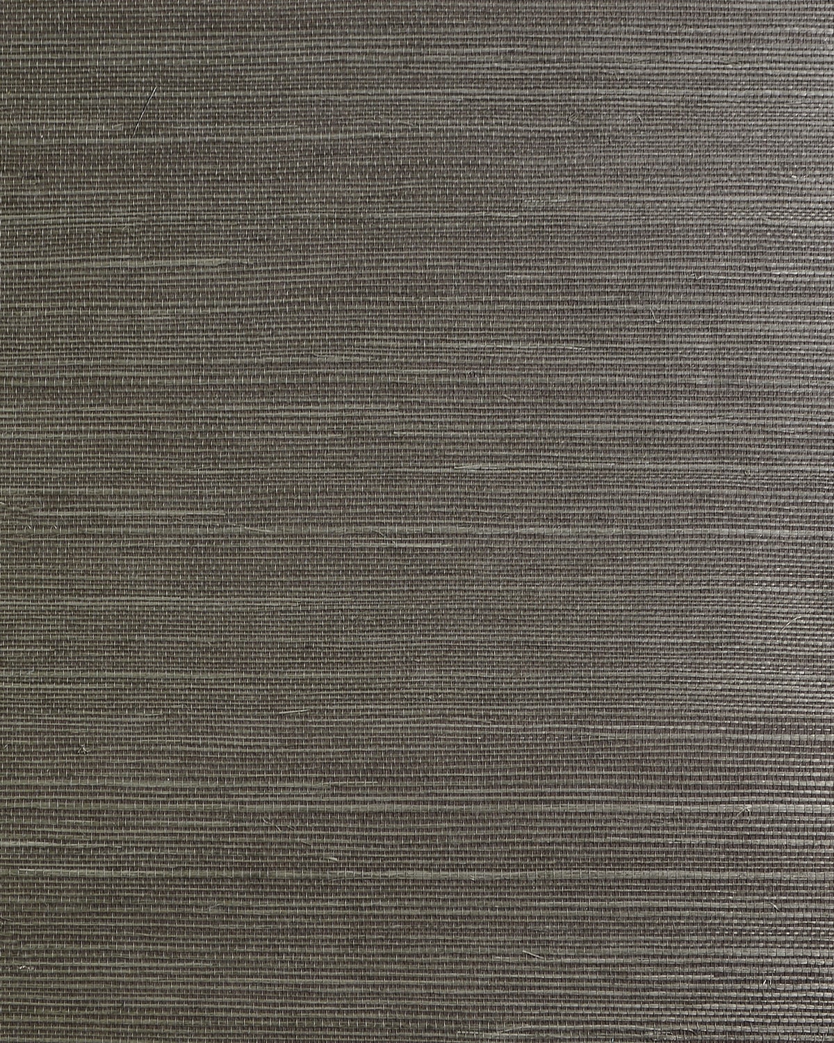 Gray-brown sisal grasscloth wallpaper with subtle horizontal texture