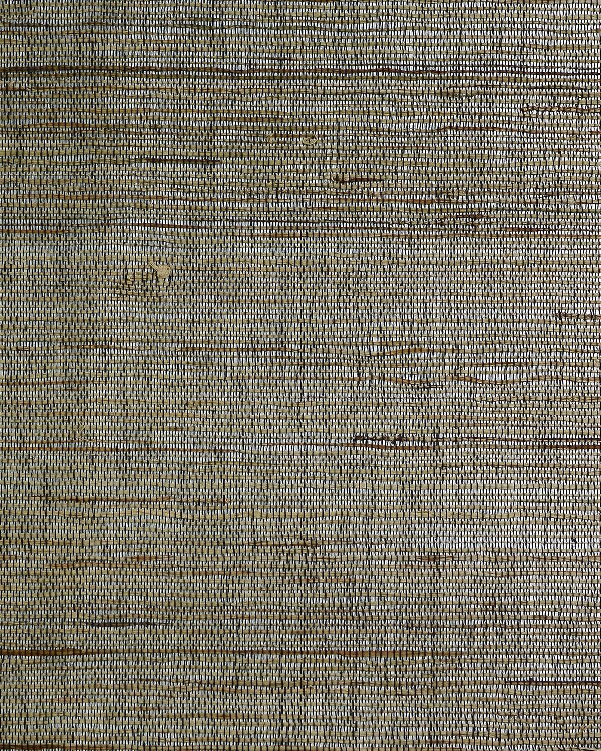 Ramie “Black Mesh” natural grasscloth wallpaper texture in tan with black woven grid