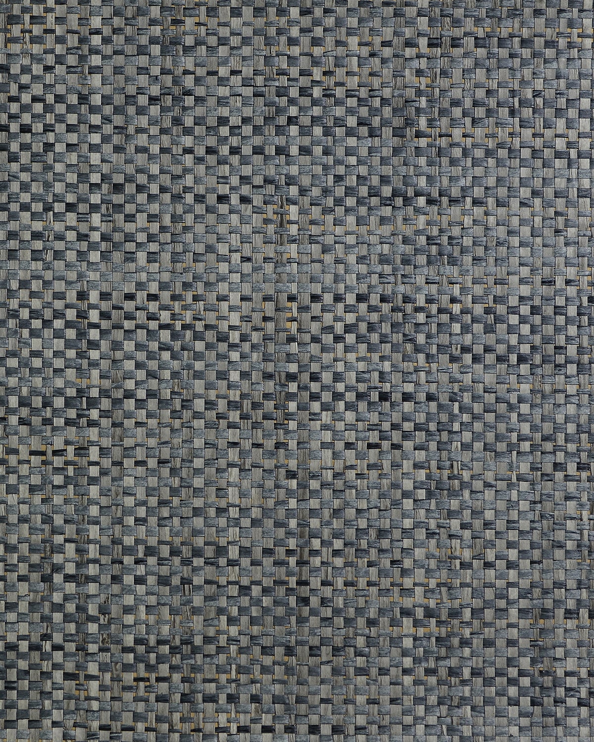 Blue and charcoal woven paperweave grasscloth wallpaper texture
