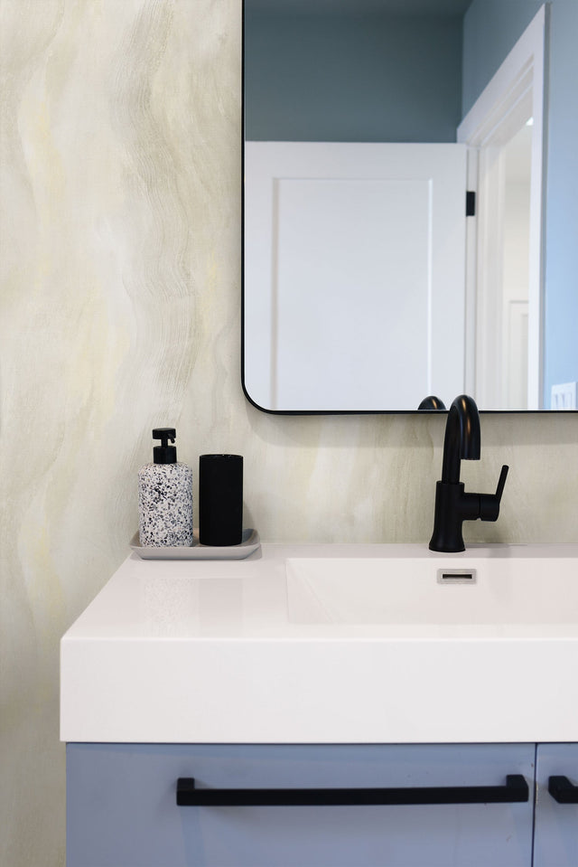 Smoke Texture White Onyx by Living with Art Embossed Vinyl Wallpaper – Seabrook Designs LW50905