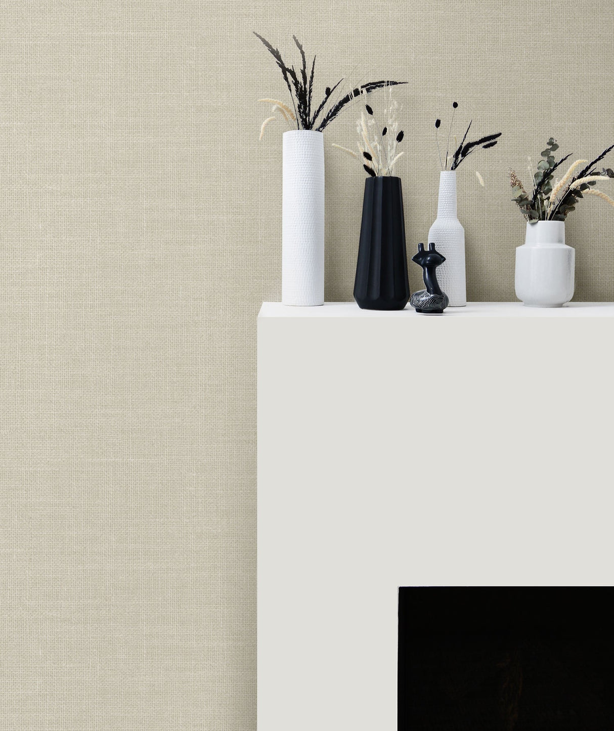 Hopsack Pearl Gray by Living with Art Embossed Vinyl Wallpaper – Seabrook Designs LW51107