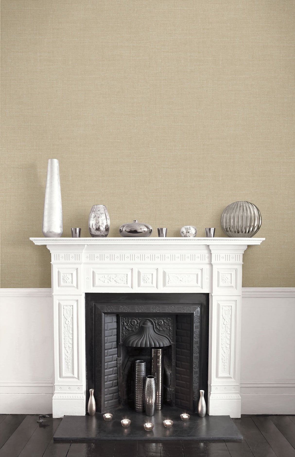 Hopsack Cafe Latte by Living with Art Embossed Vinyl Wallpaper – Seabrook Designs LW51116