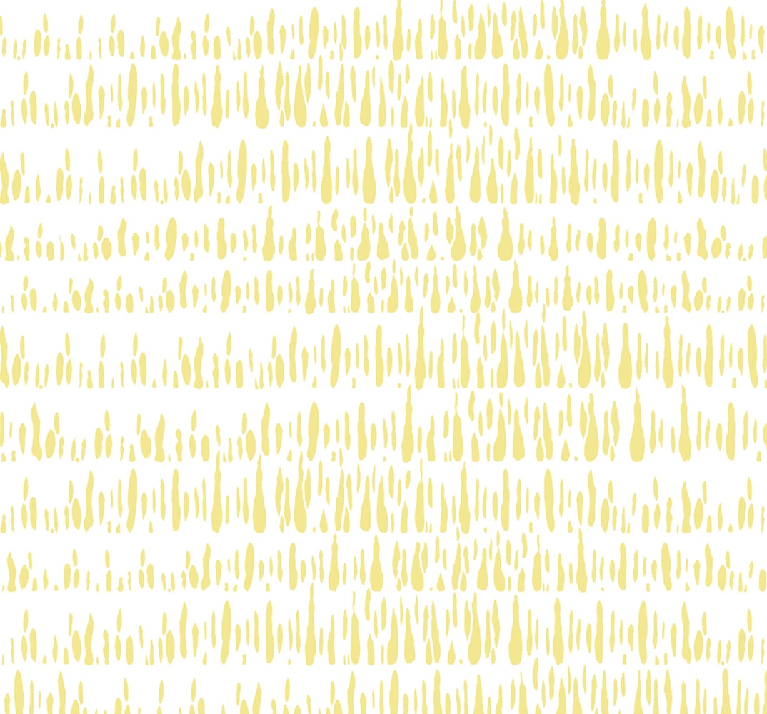 Brush Marks wallpaper in buttercup yellow and white with abstract horizontal brush mark pattern