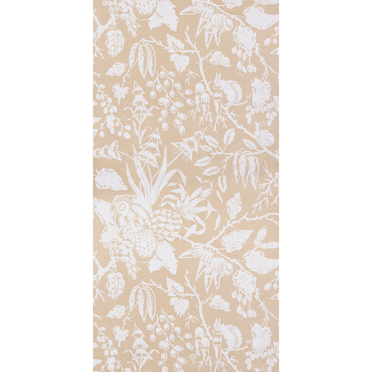 PUCK wallpaper in Raisin by Raoul Textiles for Schumacher, hand-printed botanical pattern on Japanese pulp paper.