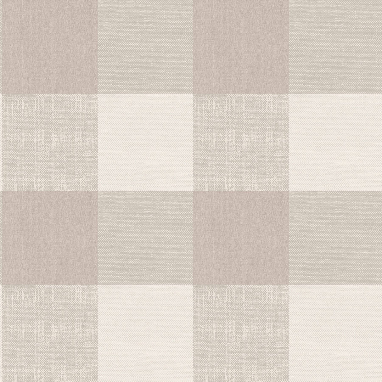 Ernie Neutral Plaid Wallpaper with Farmhouse Plaids Pattern - Fine Decor M1503