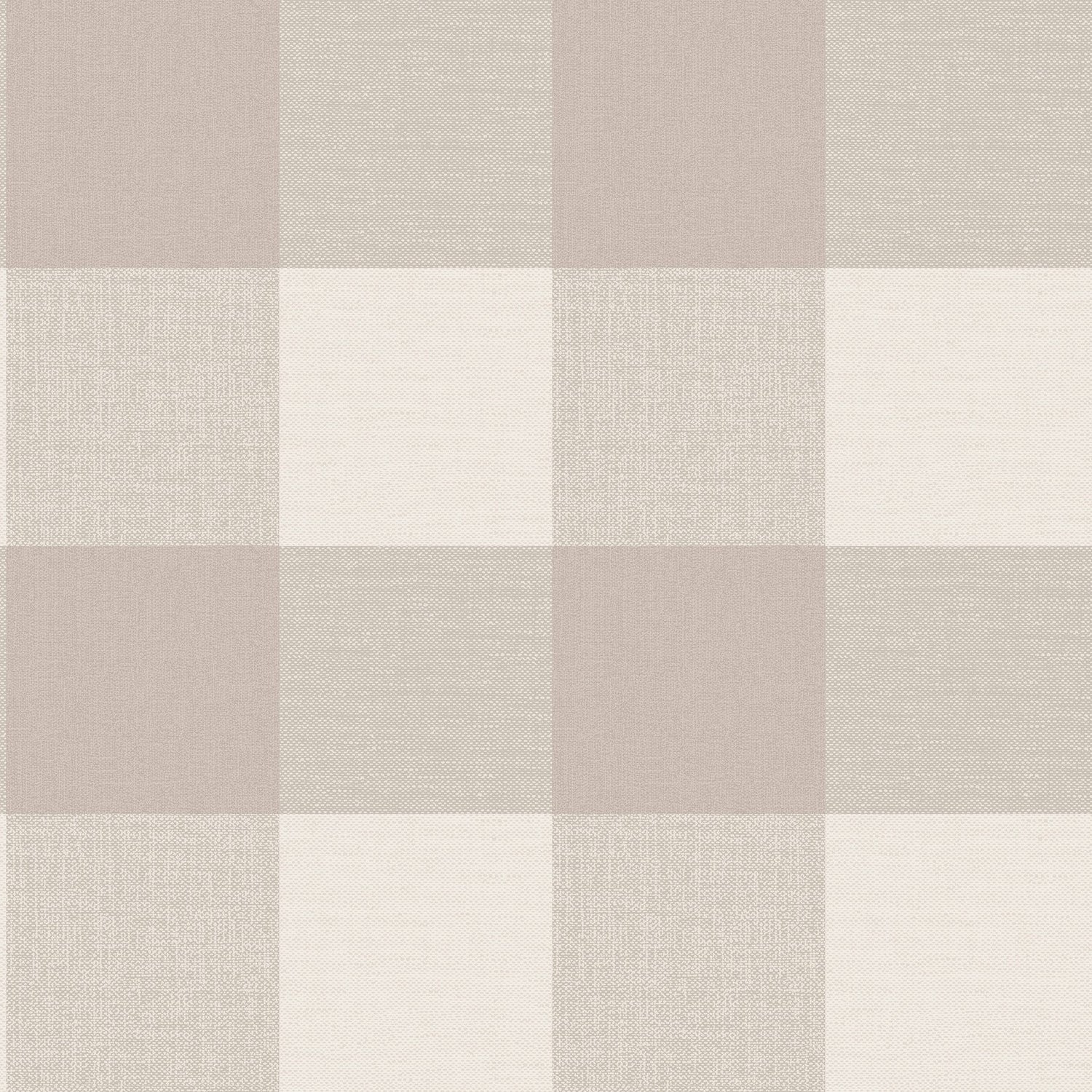 Ernie Neutral Plaid Wallpaper with Farmhouse Plaids Pattern - Fine Decor M1503
