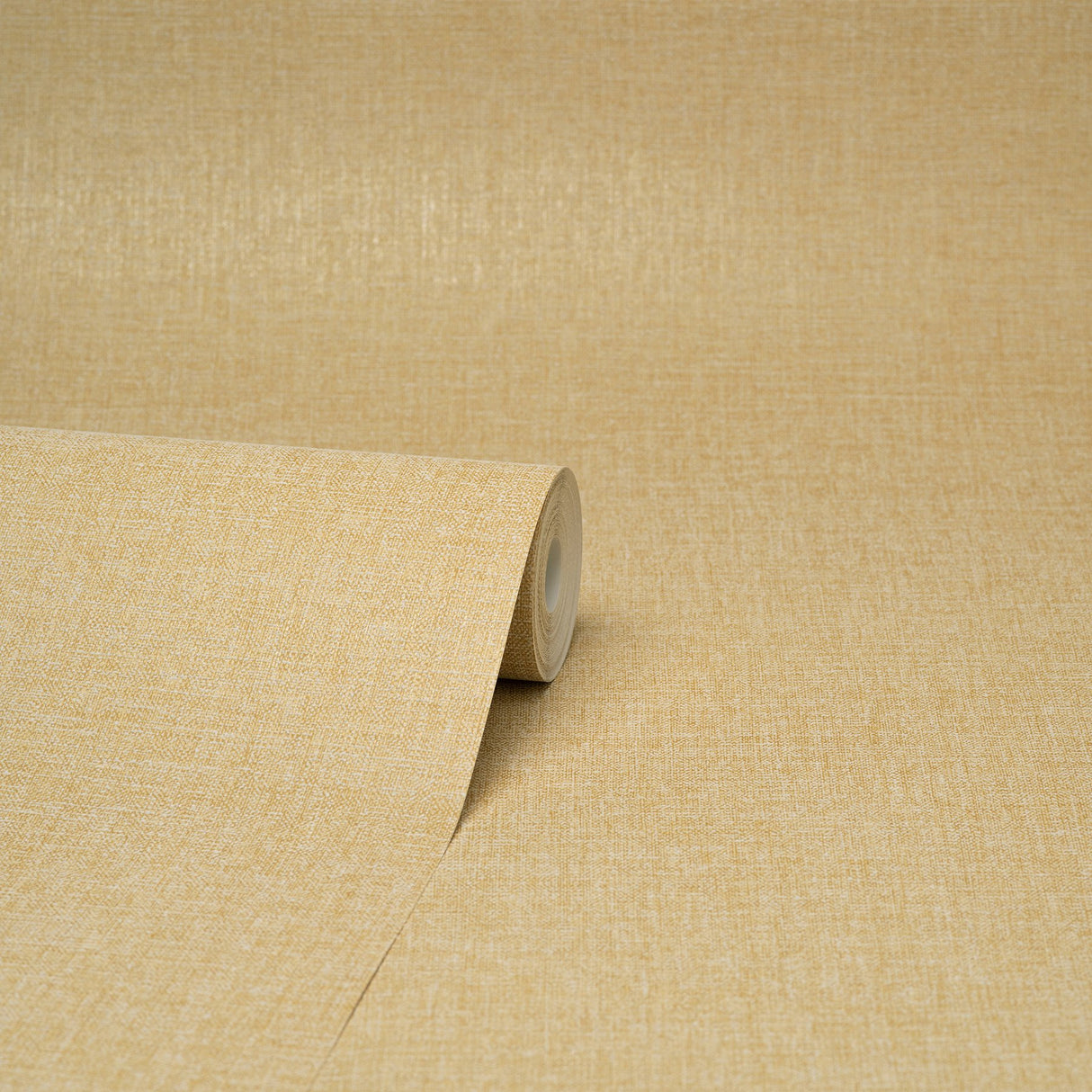 Glen Mustard Linen Wallpaper