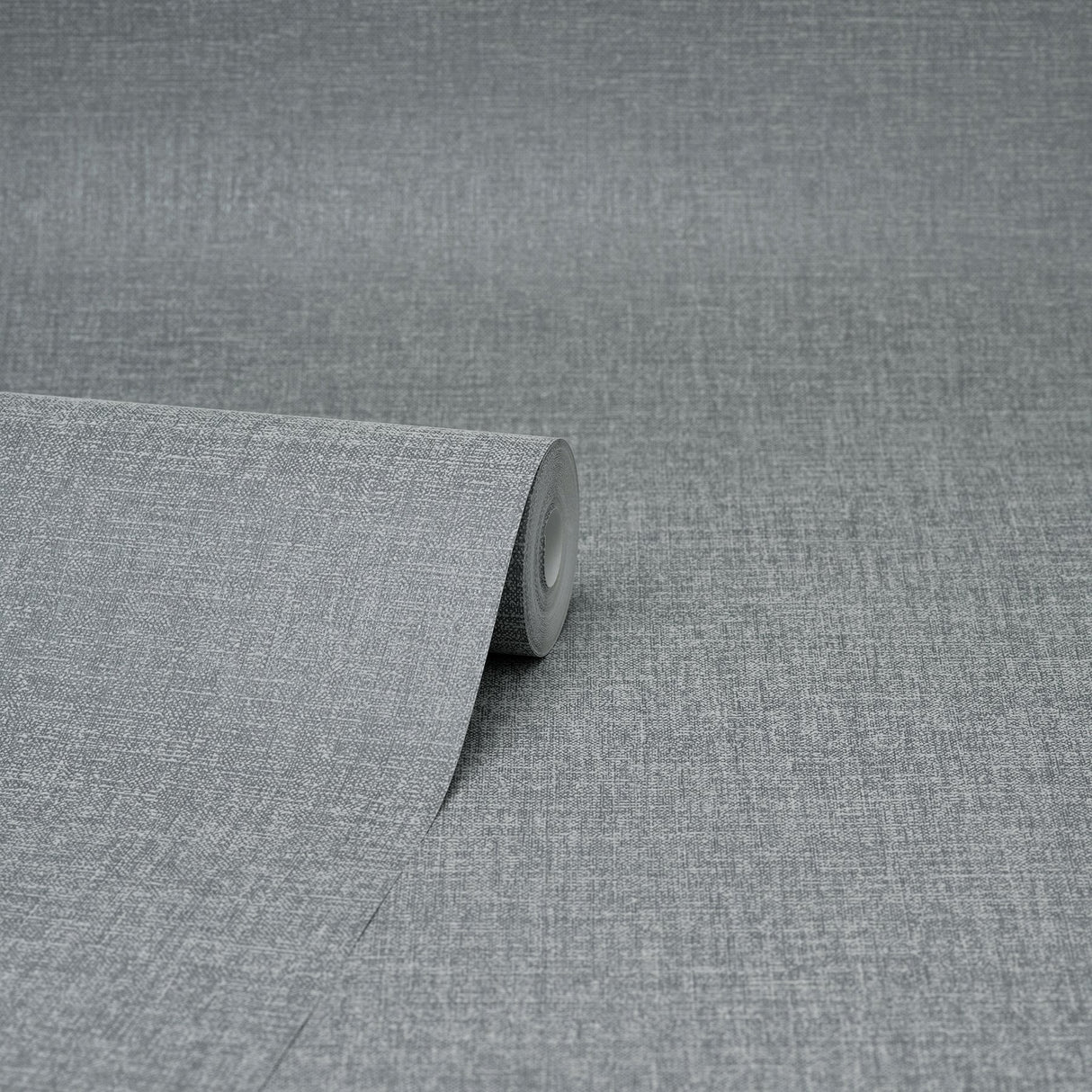 Glen Dark Grey Linen Wallpaper
