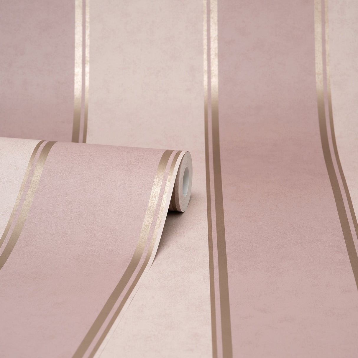 Rydia Pink Stripe Wallpaper with Modern Stripes Pattern - Brewster M1710