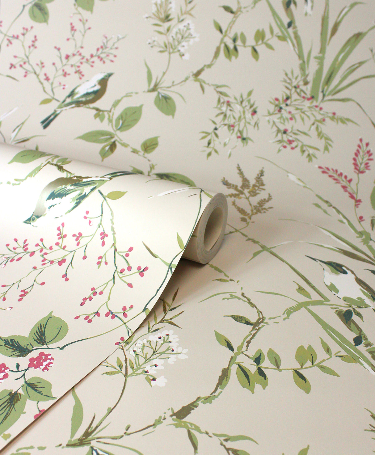 Mariko Neutral by Fine Decor Botanical Wallpaper- Brewster Home Fashions M1855