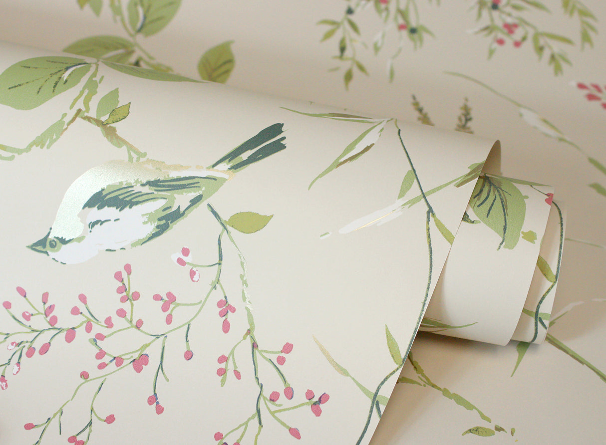 Mariko Neutral by Fine Decor Botanical Wallpaper- Brewster Home Fashions M1855
