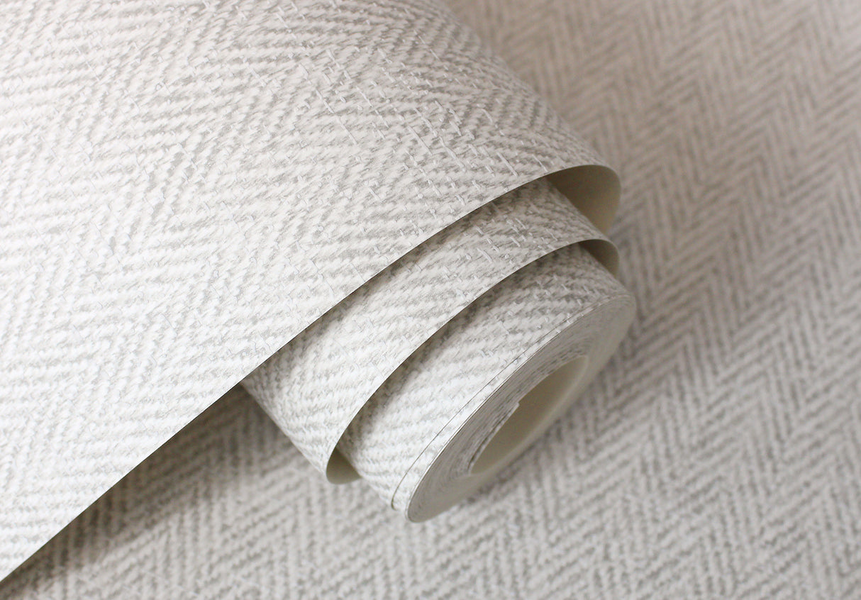 Theo Light Grey by Fine Decor Chevron Wallpaper- Brewster Home Fashions M1873