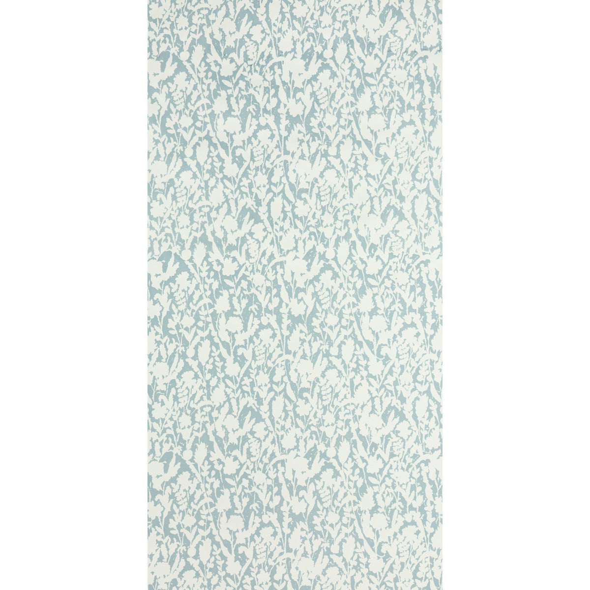 Ghost of Miss Willmott Indigo wallpaper by Raoul Textiles for Schumacher, hand-printed botanical pattern on Japanese pulp paper.
