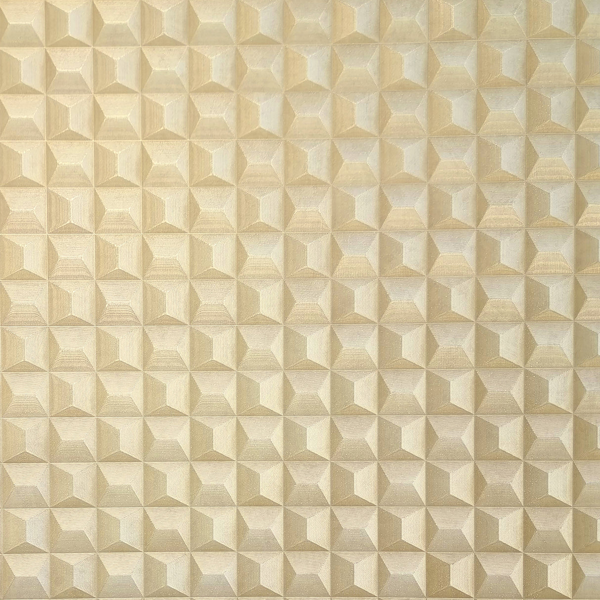 Romero Gold 3D geometric vinyl wallpaper roll by Fine Decor