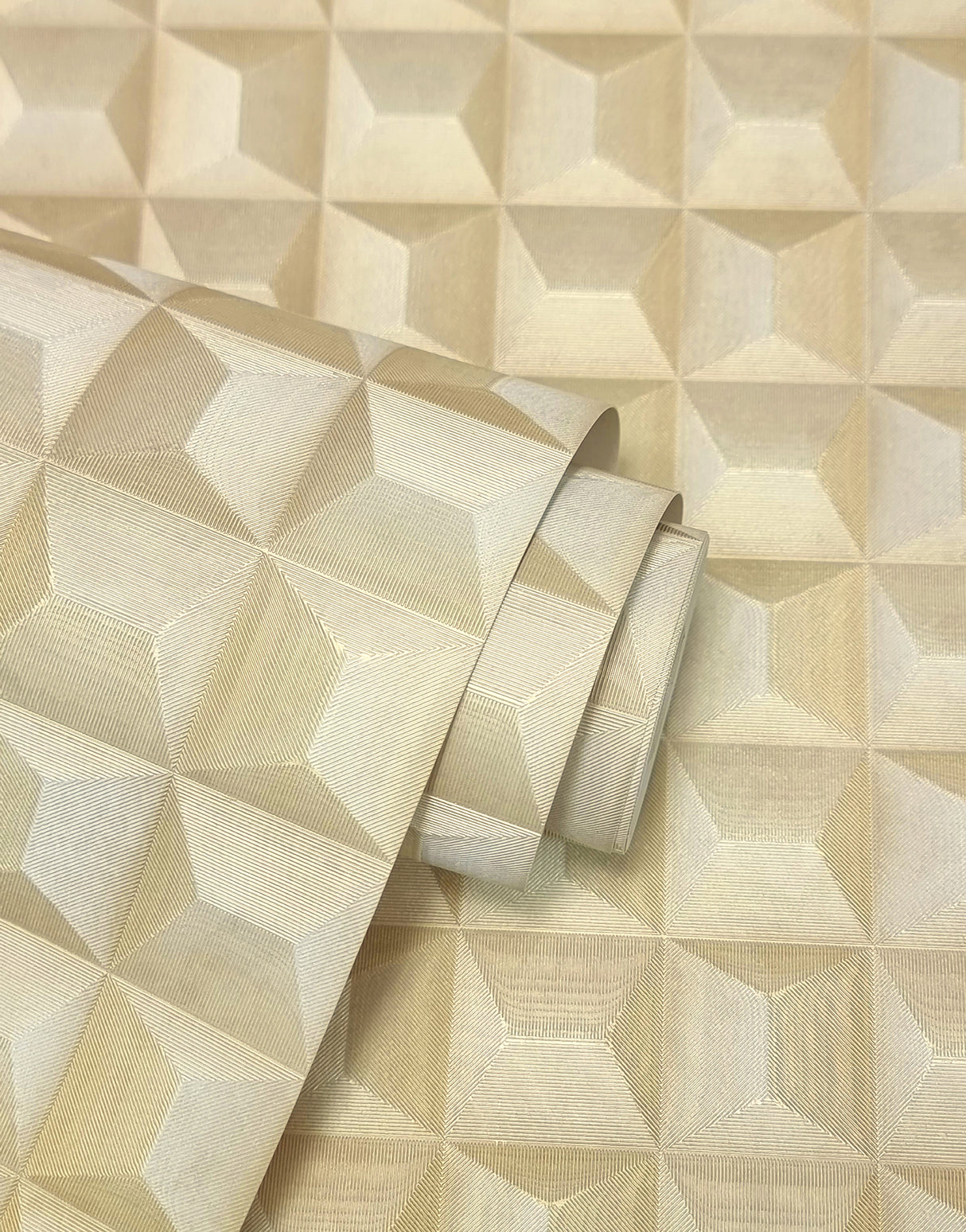 Romero Gold by Fine Decor 3D Geometric Wallpaper – Brewster Home Fashions M95685