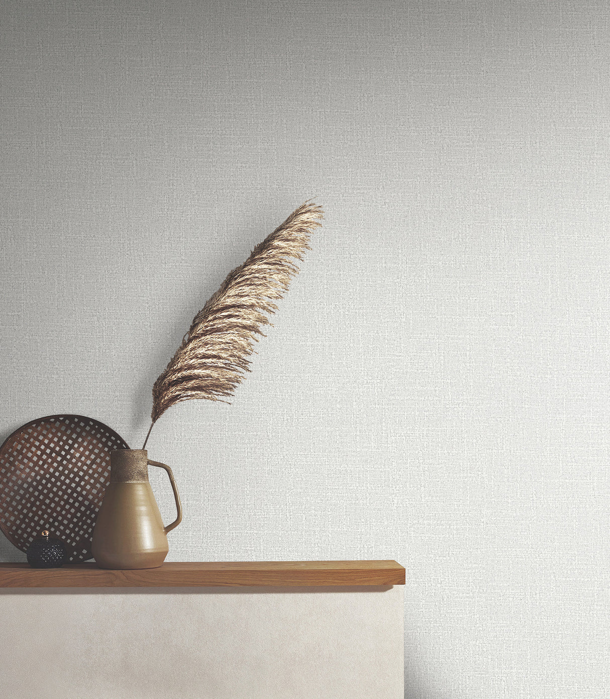 Highland Tweed Light Grey by Antonina Vella Faux Fabric Wallpaper – York Designer Series MA34912
