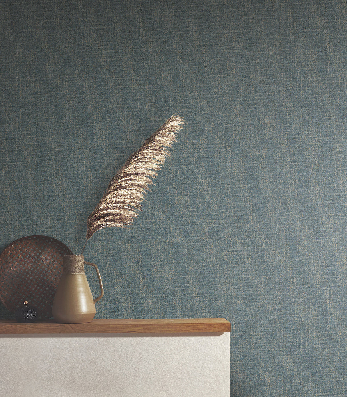 Highland Tweed Dark Blue by Antonina Vella Faux Fabric Wallpaper – York Designer Series MA34917