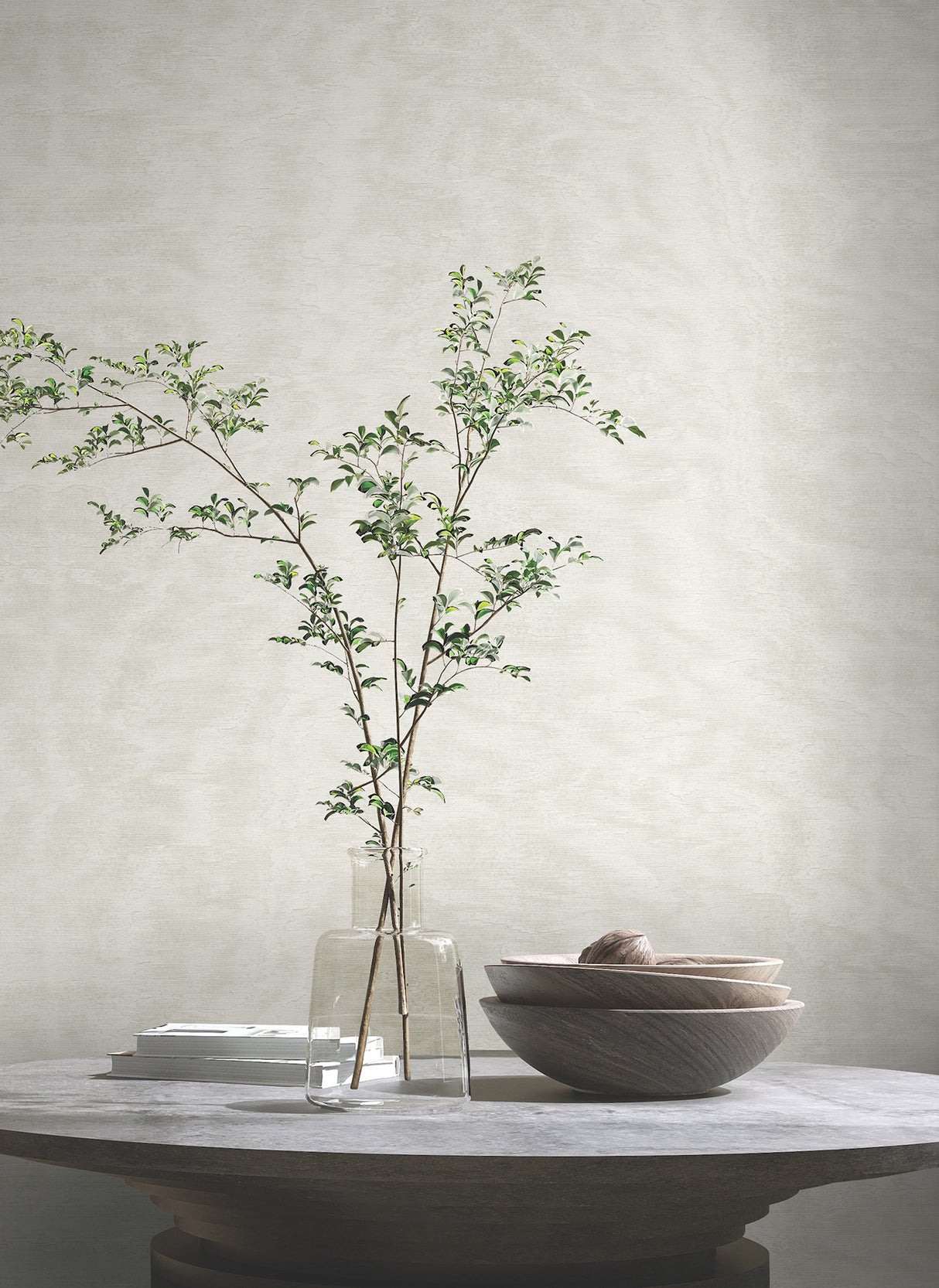 Shimmering Moire White by Antonina Vella Textured Wallpaper- York Designer Series MA34921