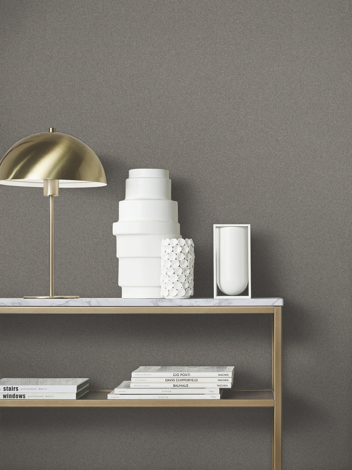 Glistening Quartz Pewter by Antonina Vella Beaded Wallpaper- York Designer Series MA34943