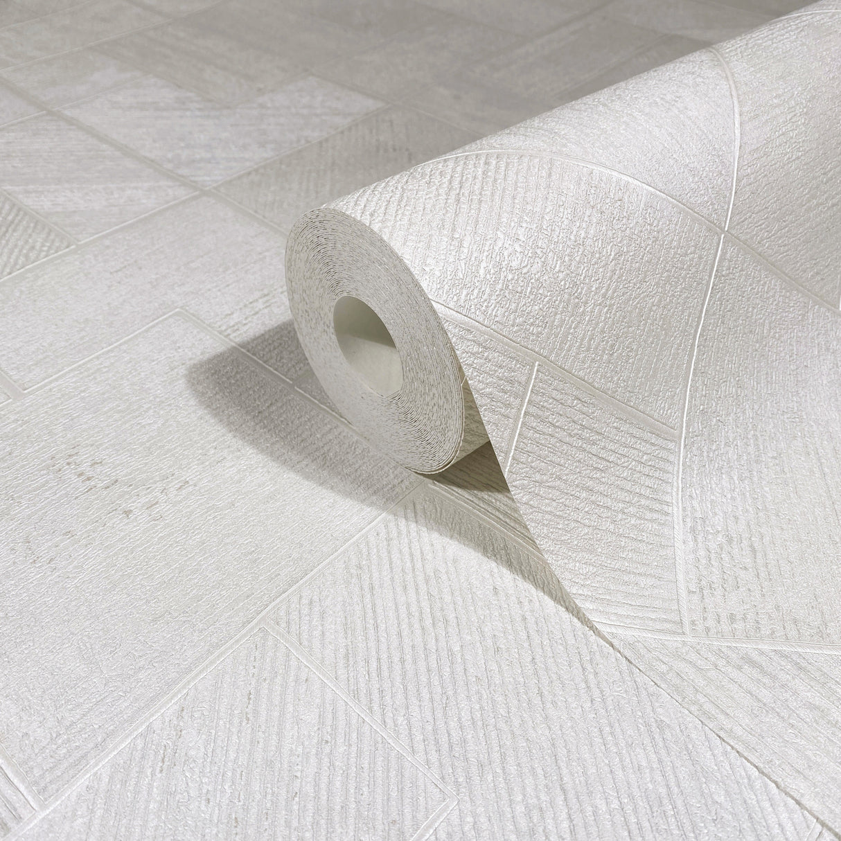 Marquetry White by Antonina Vella Tile Wallpaper- York Designer Series MA35508