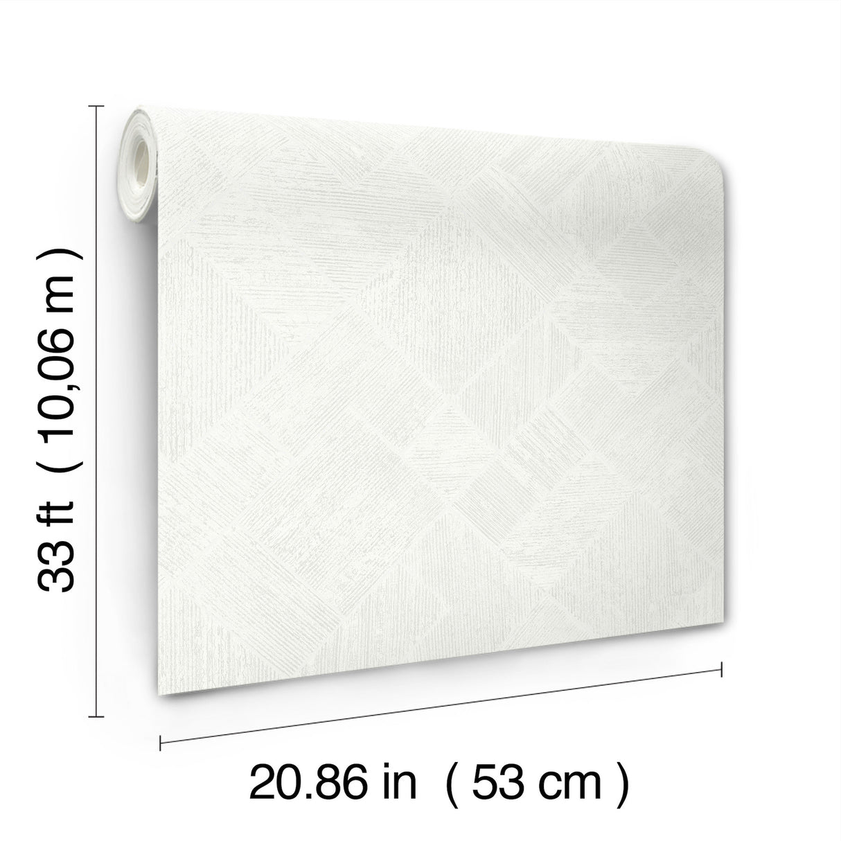 Marquetry White by Antonina Vella Tile Wallpaper- York Designer Series MA35508