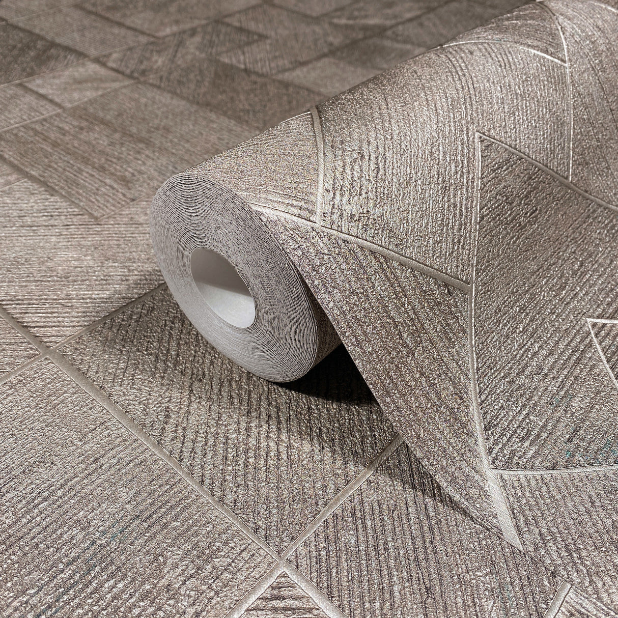 Marquetry Taupe by Antonina Vella Tile Wallpaper – York Designer Series MA35511