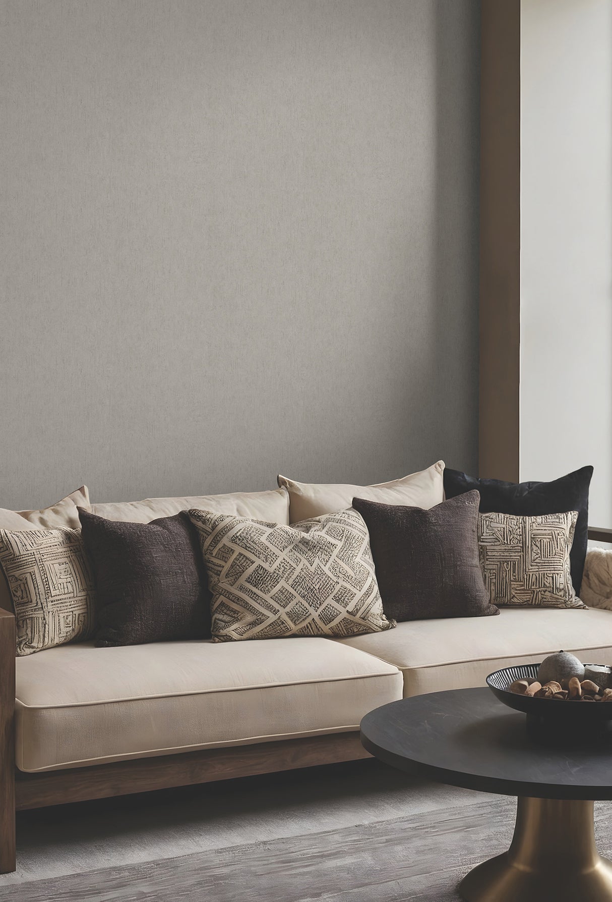 Dustan Taupe by Antonina Vella Distressed Wallpaper – York Designer Series MA35525