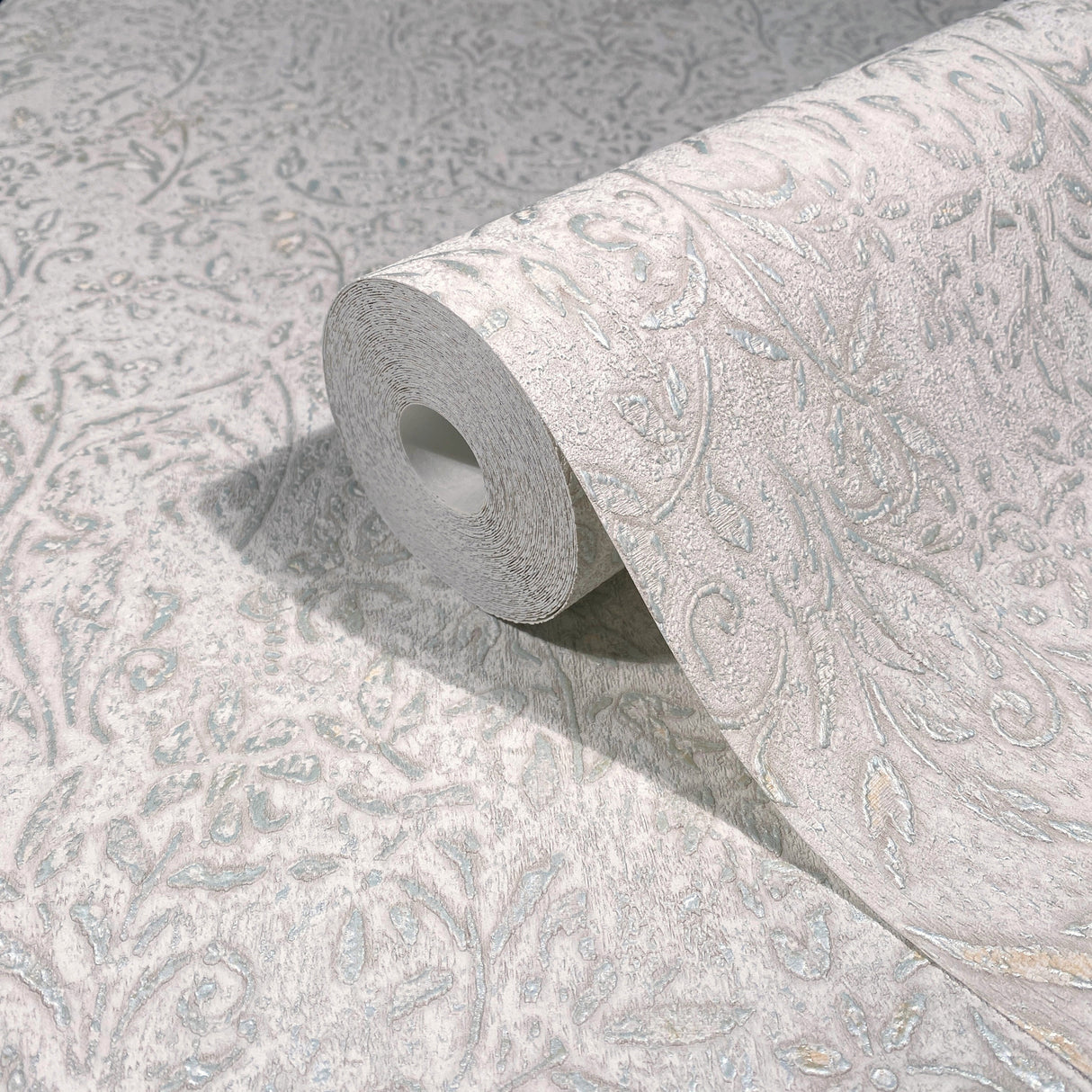 Sculpted Floral Aqua by Antonina Vella Relief Wallpaper – York Designer Series MA35529