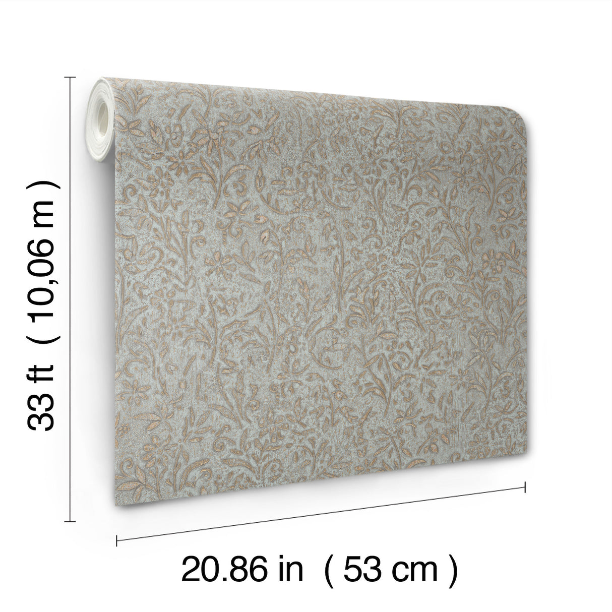 Sculpted Floral Gold Relief by Antonina Vella Wallpaper – York Designer Series MA35532