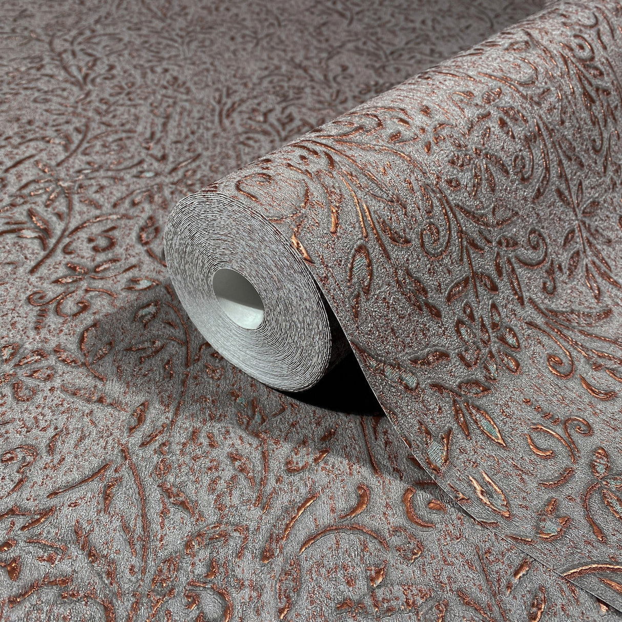 Sculpted Floral Copper Relief by Antonina Vella Wallpaper – York Designer Series MA35534