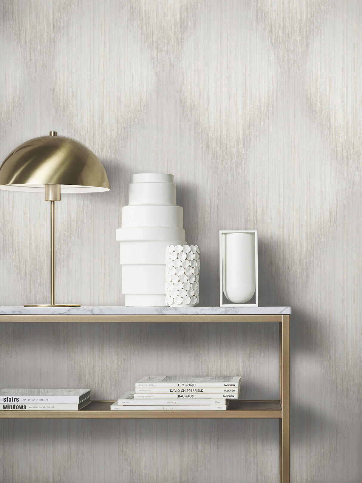 Starfall Dove by Antonina Vella Metallic Ikat Wallpaper – York Designer Series MA35801