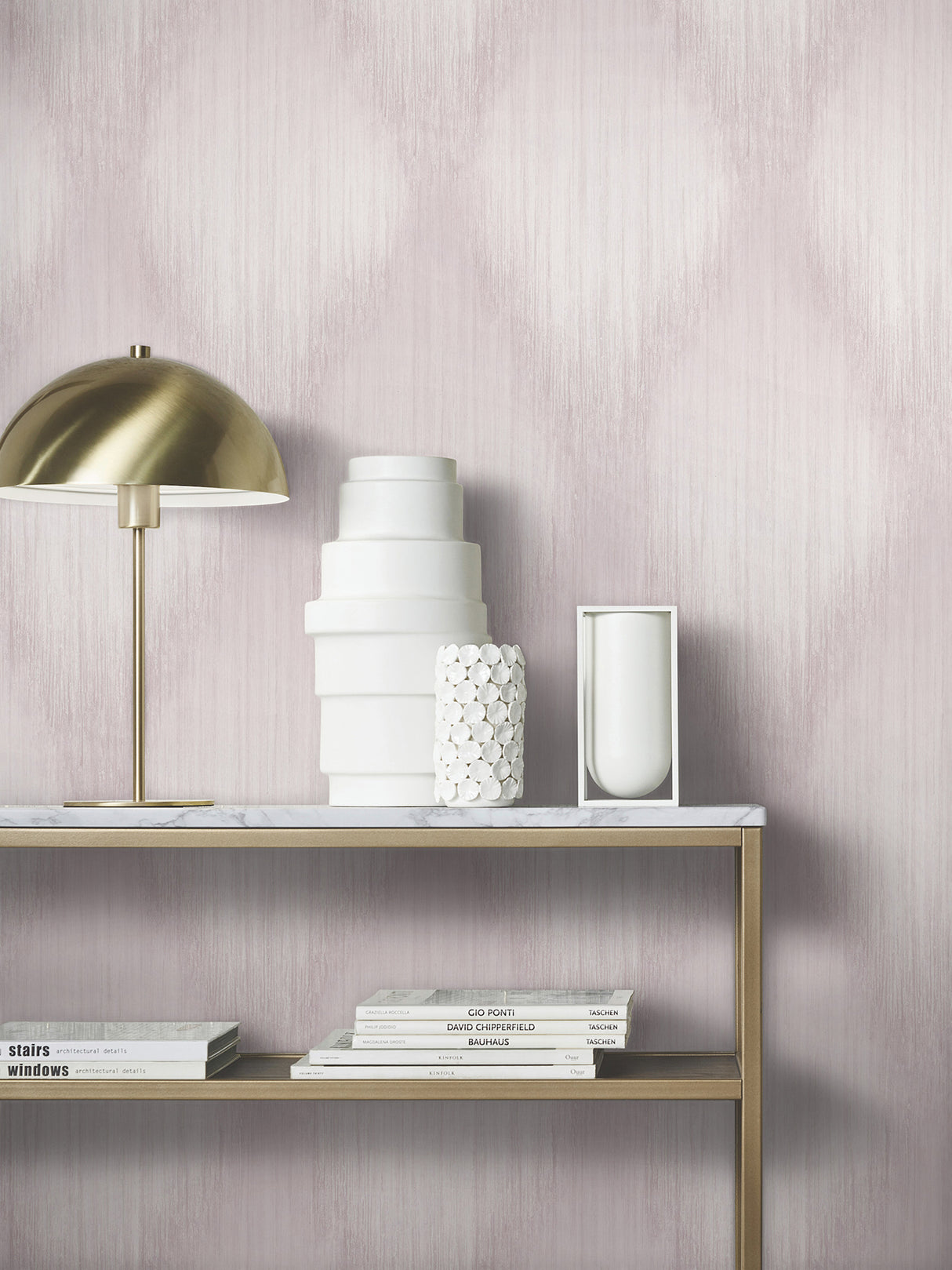 Starfall Mauve by Antonina Vella Metallic Ikat Wallpaper – York Designer Series MA35802