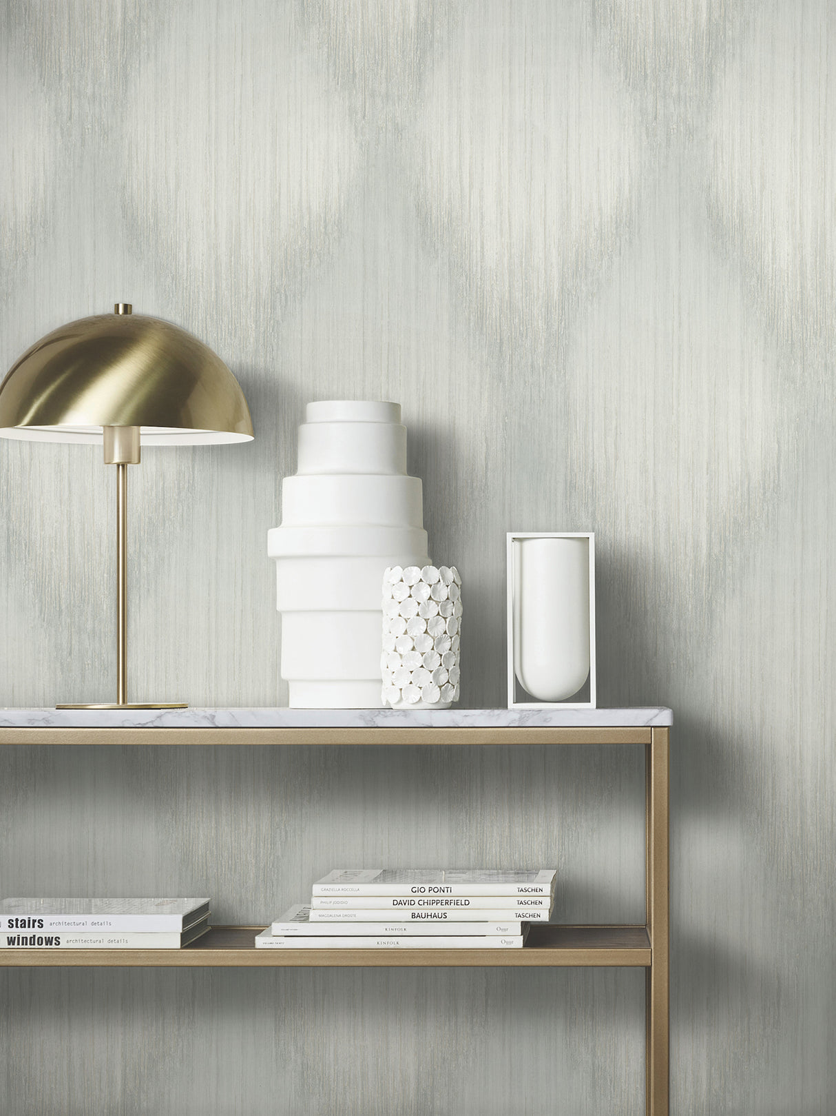 Starfall Sage by Antonina Vella Metallic Ikat Wallpaper – York Designer Series MA35803
