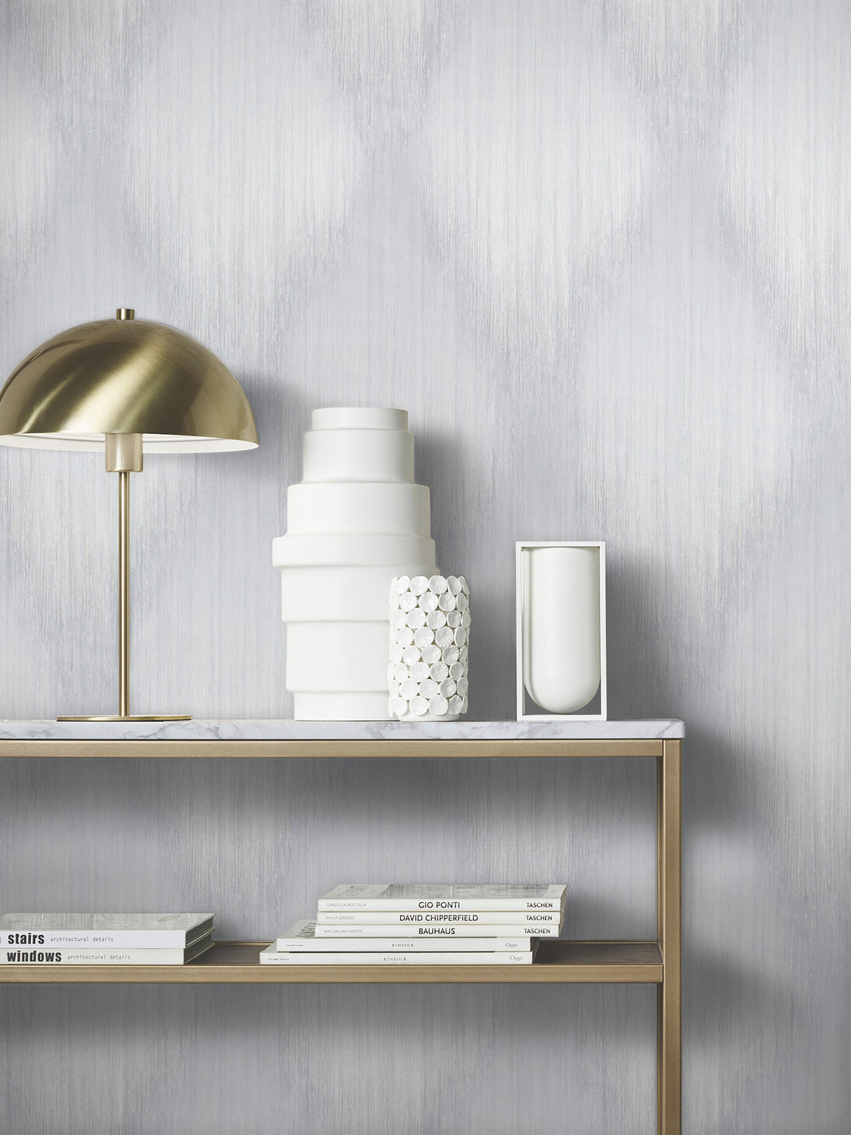 Starfall Grey by Antonina Vella Metallic Ikat Wallpaper – York Designer Series MA35807