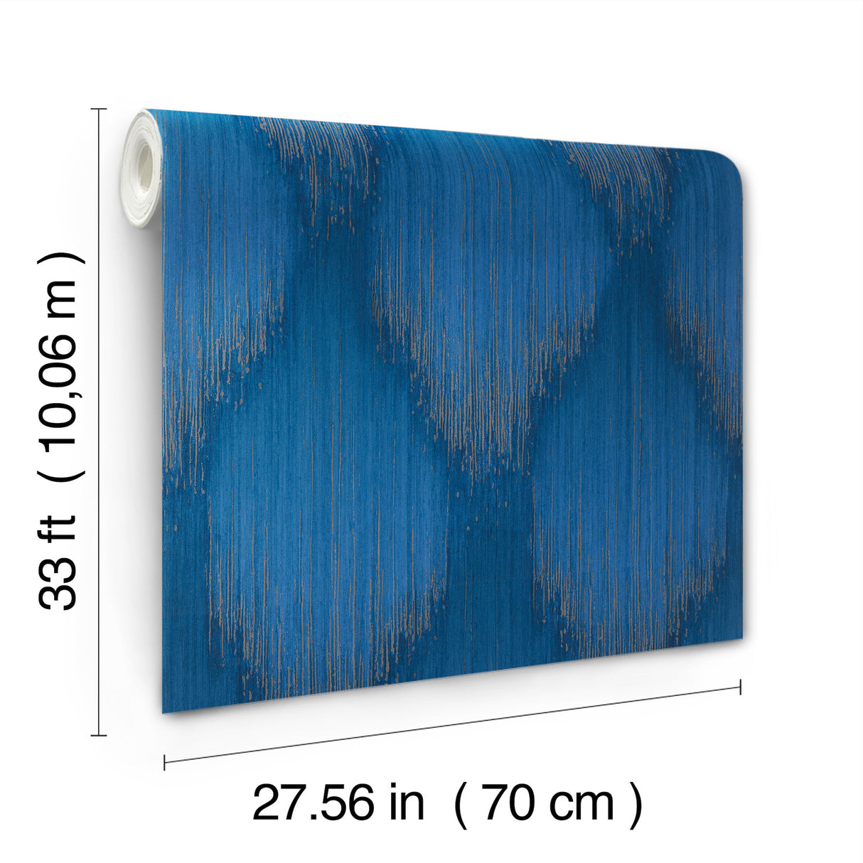 Starfall Sapphire by Antonina Vella Metallic Ikat Wallpaper – York Designer Series MA35808