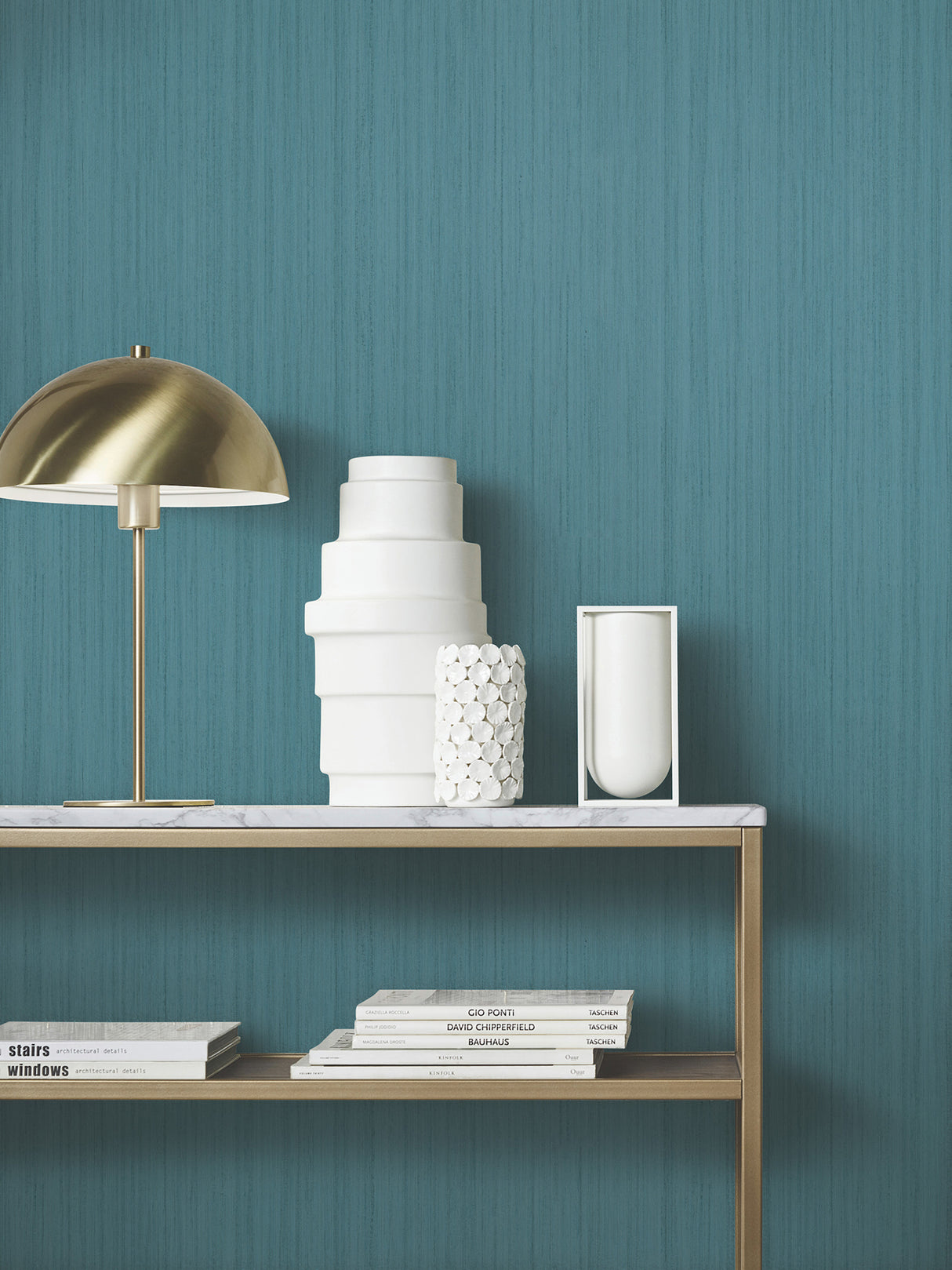 Indra Teal by Antonina Vella Striated Wallpaper – York Designer Series MA35838