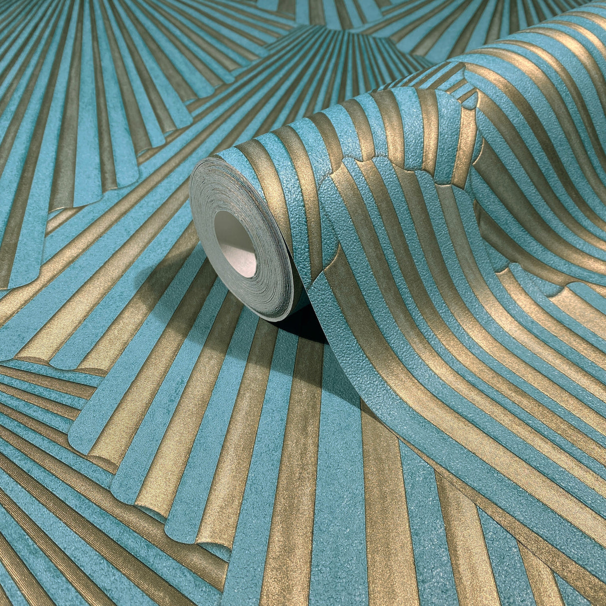 Lumiere Teal by Antonina Vella Deco Geo Wallpaper – York Designer Series MA35850