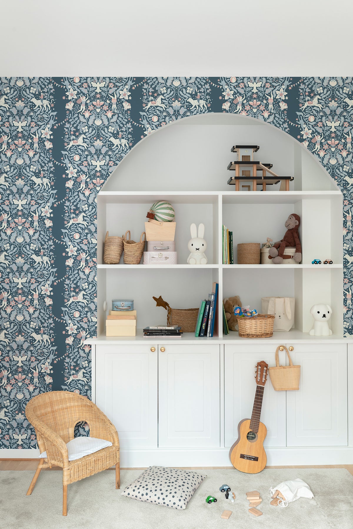 Cirkus Blue by York Wallcoverings Whimsical Circus Animal Wallpaper- York Wallcoverings MB29028