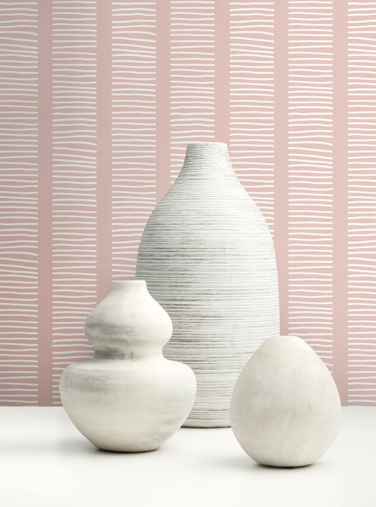 Coastline Pink Sunset by Beach House Striped Coastal Wallpaper – Seabrook Designs MB30411