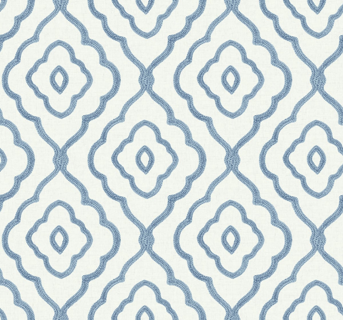 Seabrook Designs Seaside Ogee wallpaper in Blue Oasis with coastal ogee pattern