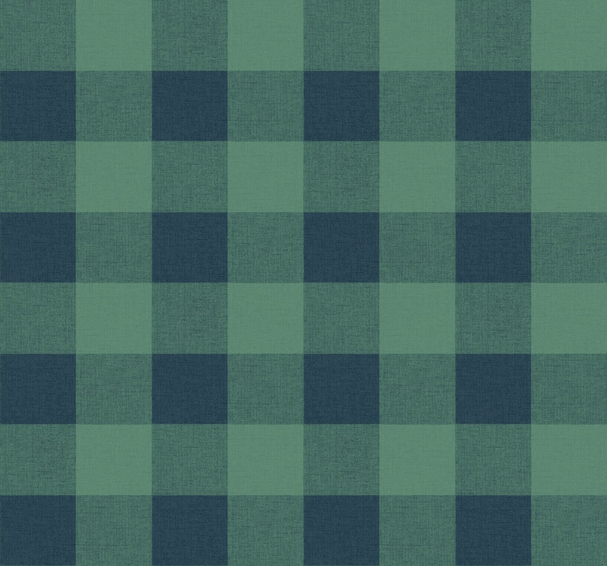 Picnic Plaid wallpaper in Tropic Green by Seabrook Designs (MB31924) featuring a matte teal and green check pattern.