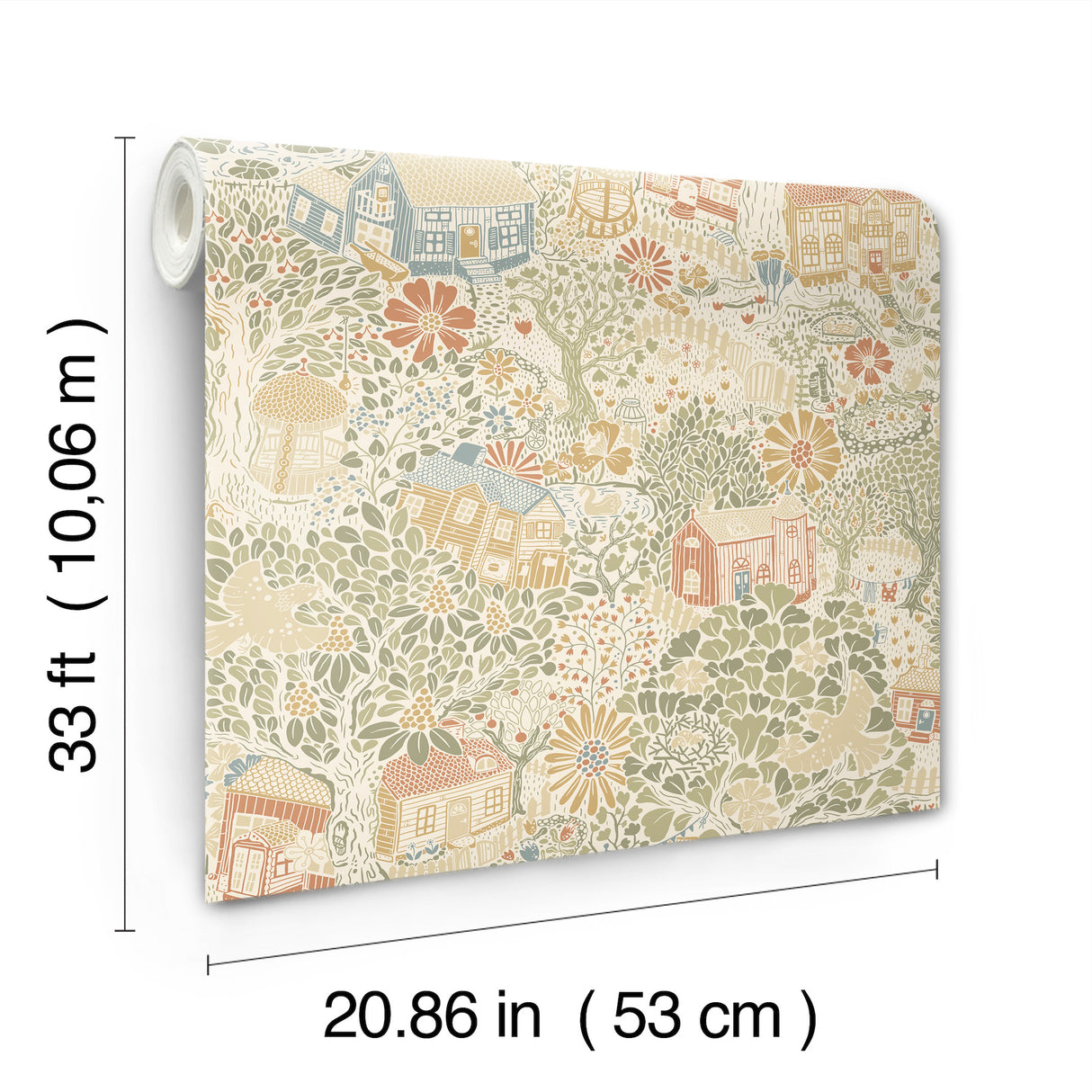 Bygga Bo Neutral by York Wallcoverings Whimsical Novelty Wallpaper – York Wallcoverings MB63001