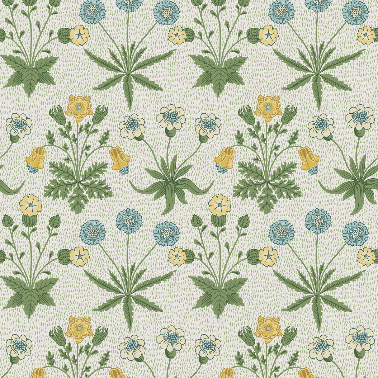 Daisy Saffron and Thyme Peel and Stick Wallpaper by WallPops Morris and Co. - MCS6595