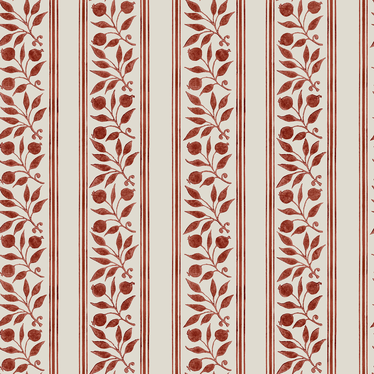 Rosehip Stripe Madder Peel and Stick Wallpaper by WallPops x Morris & Co. - MCS6612