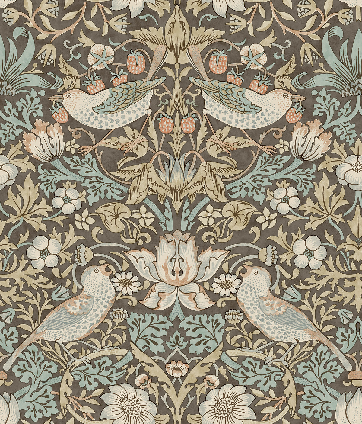 Strawberry Thief Mole Peel and Stick Wallpaper by WallPops x Morris and Co. - MCS6616
