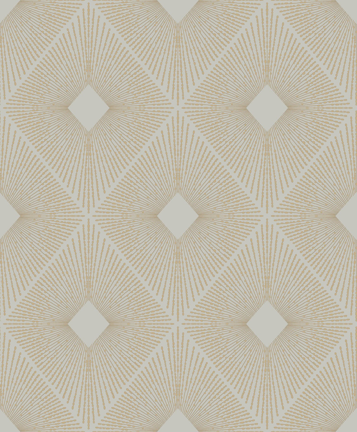 Harlowe Warm Grey & Gold Geometric Metallic Wallpaper - York MD7133