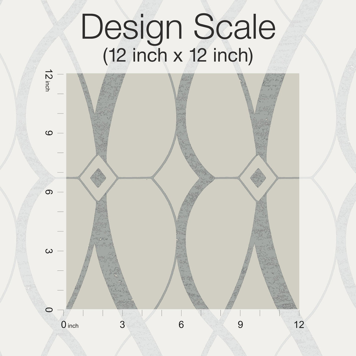 Graceful Geo Beige & Silver Wallpaper with Metallic Geometric Pattern - York MD7175