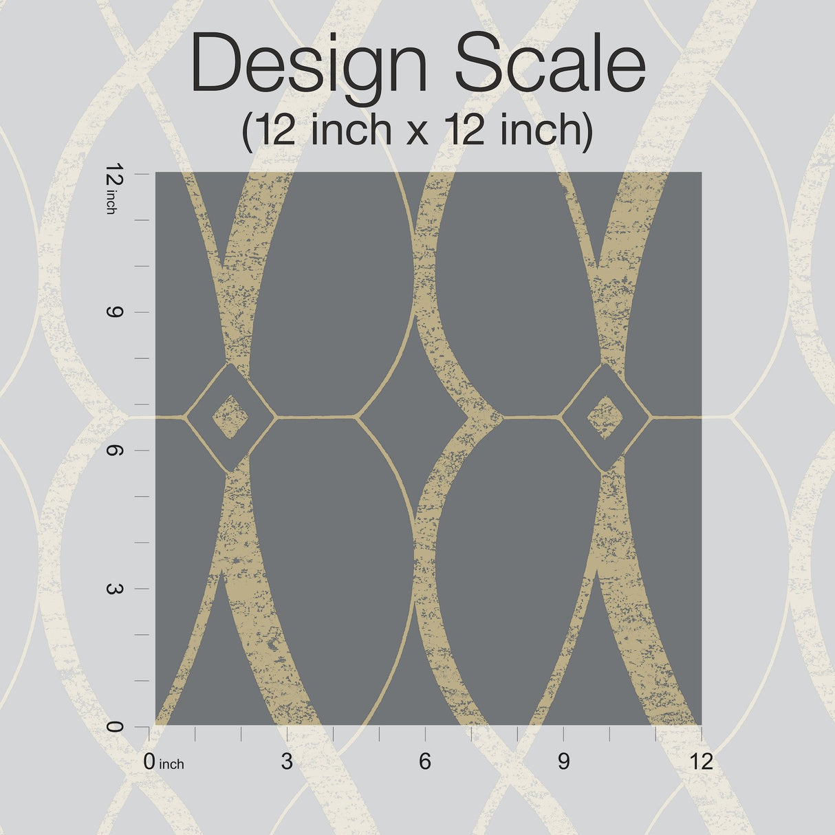 Graceful Geo Smoke & Gold Geometric Wallpaper with Metallic Finish - York MD7176