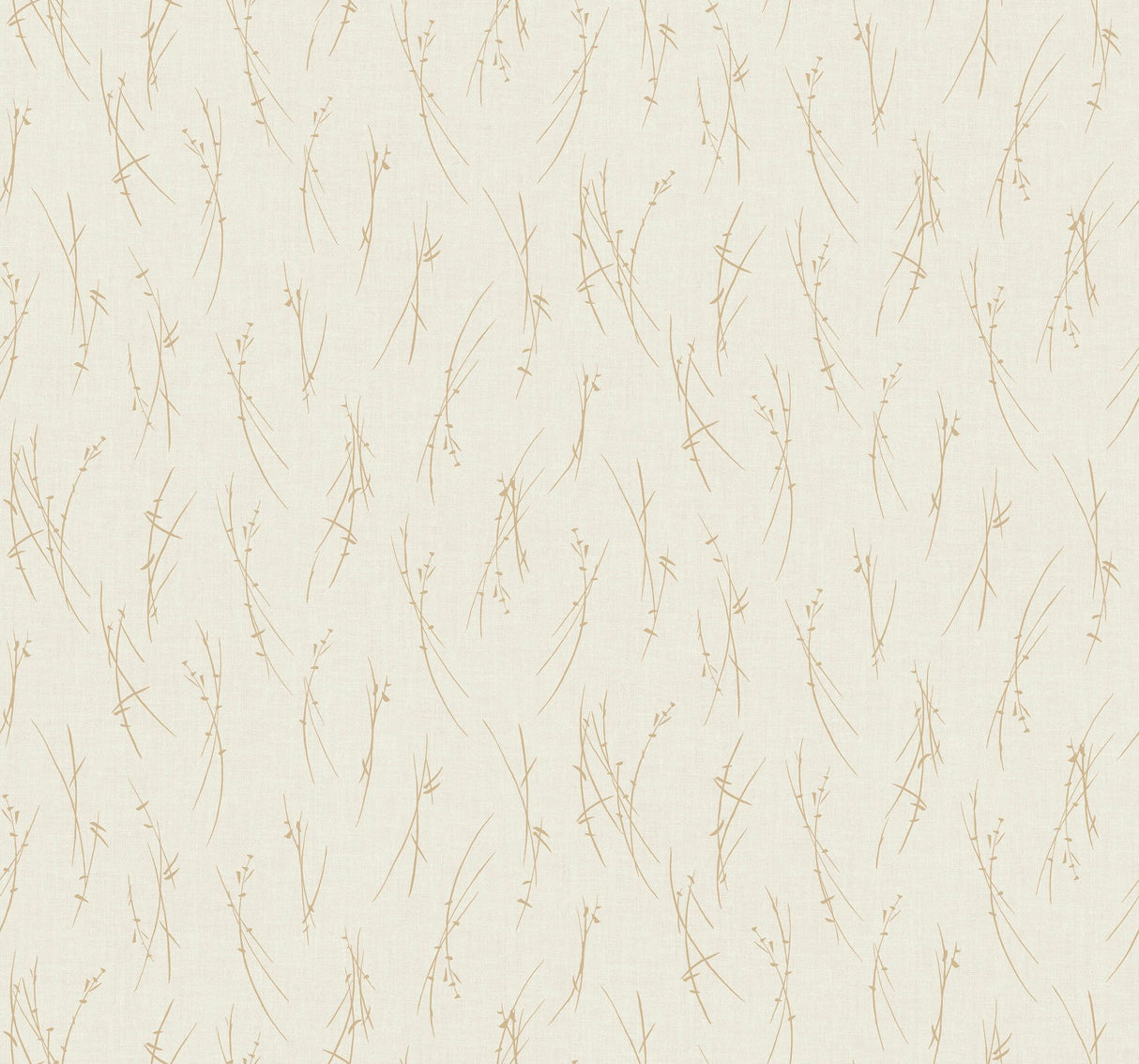 Sprigs Cream & Gold Wallpaper with Metallic Botanical Sprigs - York MD7192