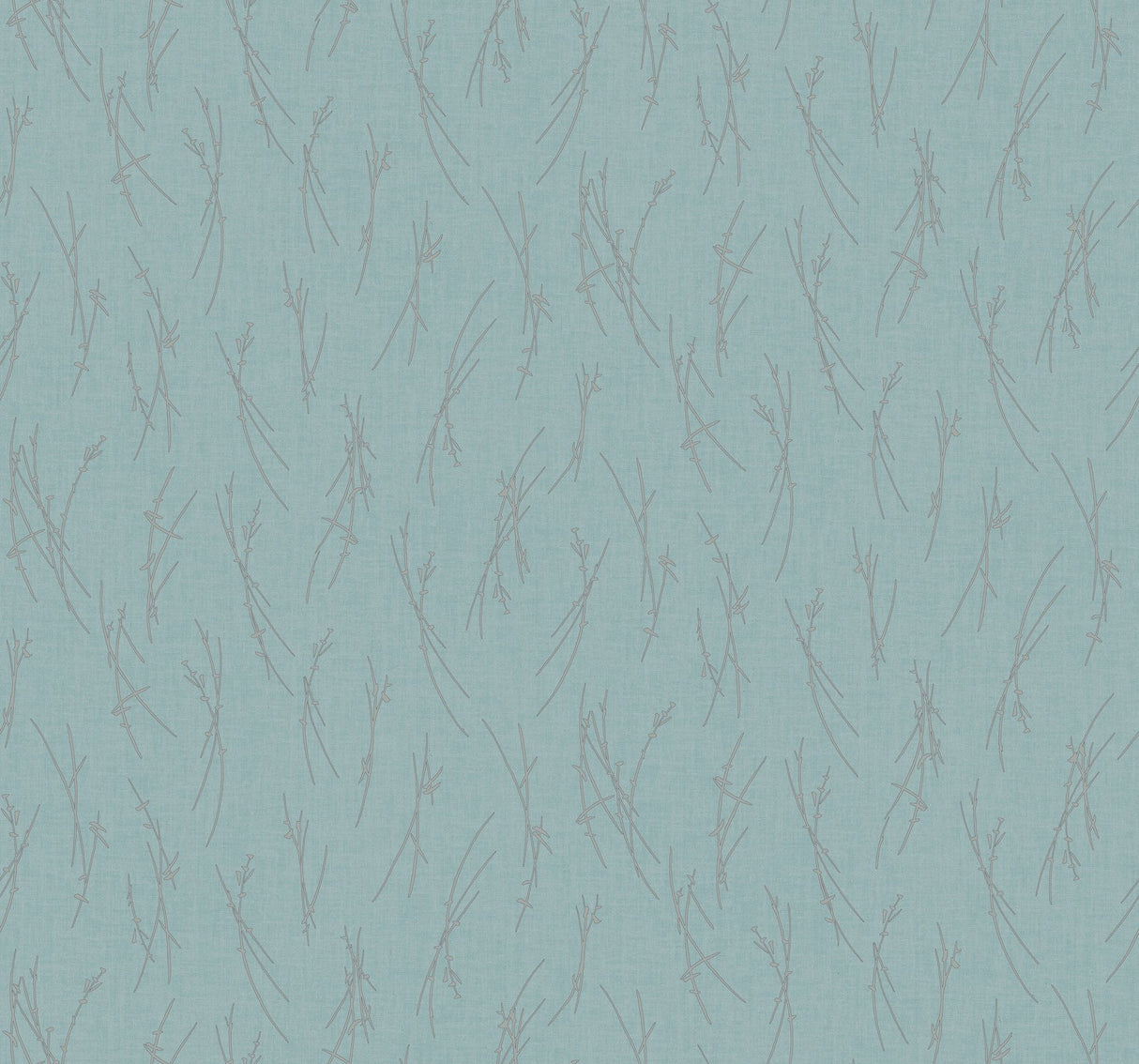 Sprigs Smokey Blue & Silver Wallpaper with Metallic Botanical Sprigs - York MD7193